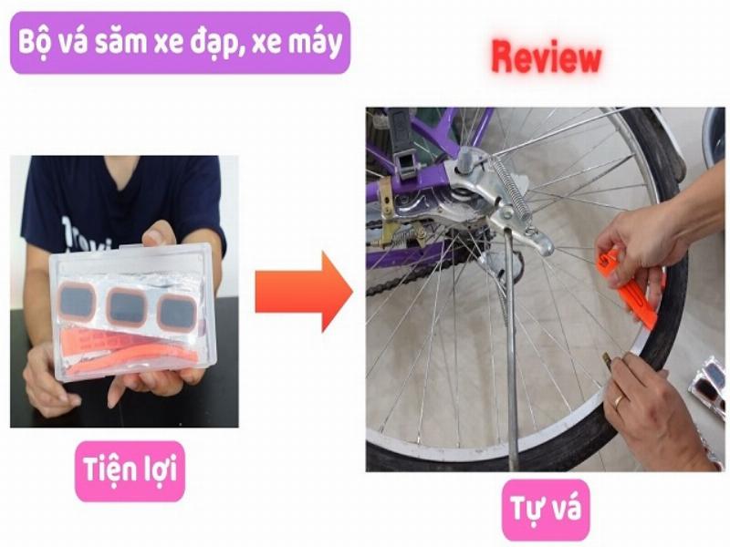 Hướng dẫn chi tiết cách vá săm xe máy tại nhà, bộ dụng cụ vá săm cơ bản